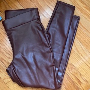 NWT LOFT MEDIUM PETITE FAUX LEATHER LEGGINGS